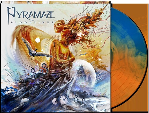 Pyramaze - Bloodlines - Orange/Blue Marbled (Blue) [Colored Vinyl]