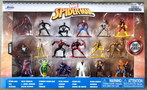 1.65 NANO METALFIGS MARVEL : 18-PK W9 SPIDER-MAN