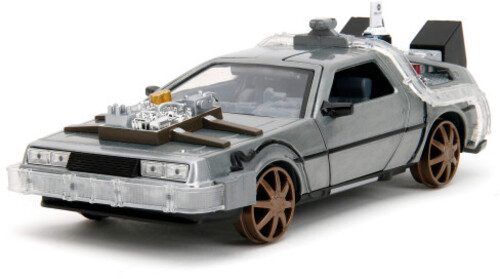 1:24 BTTF - TIME MACHINE W/ RAIL WHEELS
