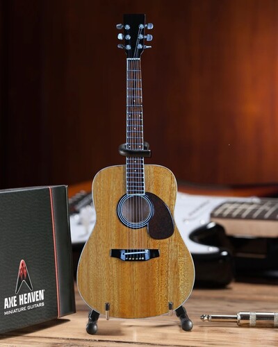Classic Acoustic Dreadnought Natural Finish 10 Inch Miniature Guitar Replica