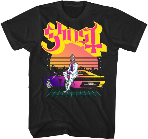 Ghost - Papa Lambo Synthwave T-Shirt - XL Black TS4405GOSA4