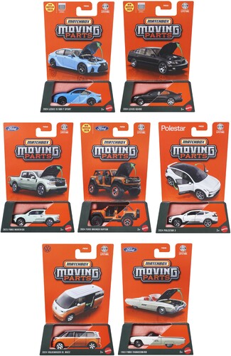 MATCHBOX MOVING PARTS 8 PIECE K ASRT