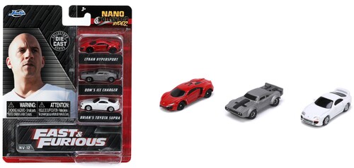 JADA NANO HWR FF 3PK DIE-CAST CARS