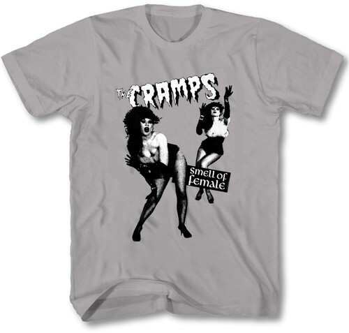 CRAMPS SMELL OF FEMALE T-SHIRT SMALL (GRAY)