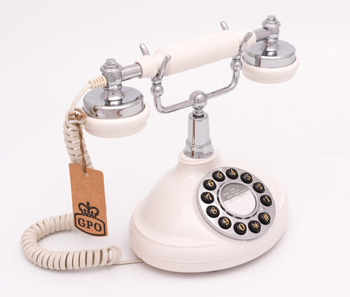 Gpo Opal Classic Desk Telephone Push Button Cream - GPO GPOOPLPBCR Opal Classic Desk Telephone Push Button Cream