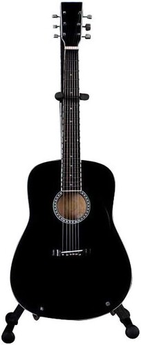 Classic Dreadnought Black 10 Inch Miniature Acoustic Guitar Replcica