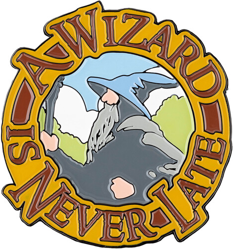 FRIDGE MAGNET (ENAMEL) - A WIZARD IS NEVER LATE