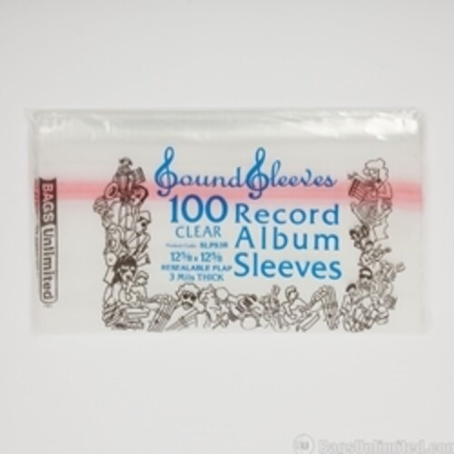 BU SLPSR3 LP JACKET SLEEVE RESEALABLE 100 CNT CLR