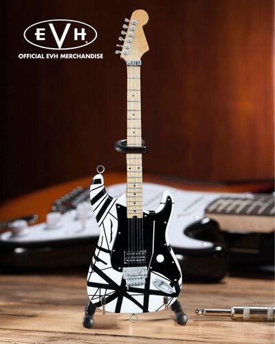 EVH EDDIE VAN HALEN BLACK/ WHITE MINI GUITAR