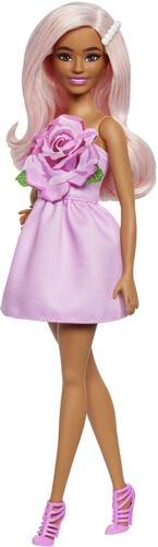 barbie fashionistas pink dress Barbie Fashionistas Doll - Pink & Orange Check Dress main image 0