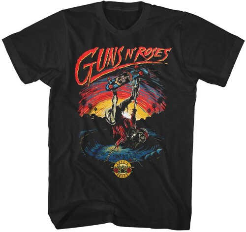 GUNS N ROSES SKATER TSHIRT LRG BLK 1216002904