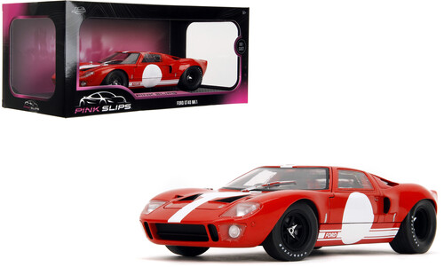 Pink Slips - 1968 Ford GT40 MK1 - 1:18 Scale Diecast Car (Red)