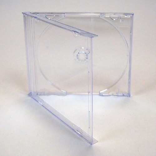 BU ACRYLIC SINGLE CD CASE W/ CLEAR TRAY 25PK CLEAR