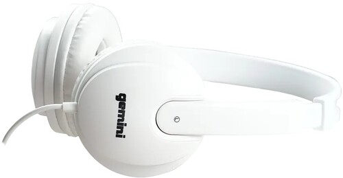  - Gemini DJX-200 Comfort DJ Headphone - Lightweight - Includes 40mm Dynamic Drivers (White)