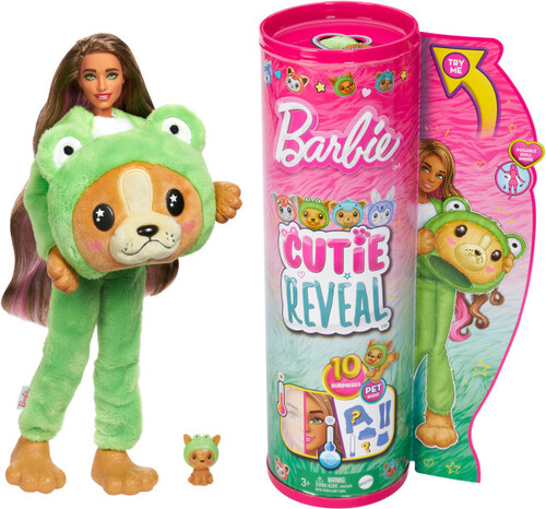 BARBIE CUTIE REVEAL BARBIE WITH PUPPY AS FROG