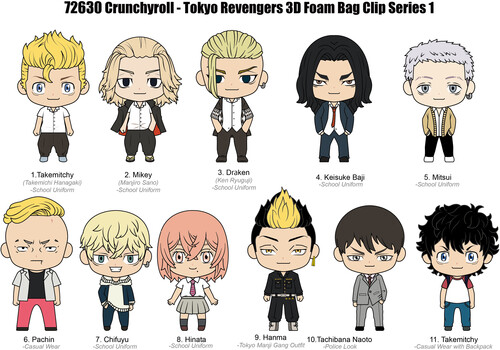 TOKYO REVENGERS 3D FOAM BAG CLIP - SERIES 1