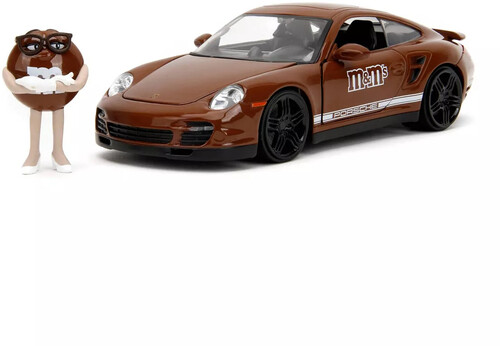 Jada Toys - 1:24 M&M's - Hollywood Rides - Porsche 911 with Brown Figure