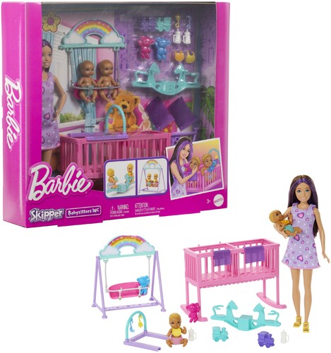 Mattel - Barbie Skipper Twinning Nursery Playset, Brunette