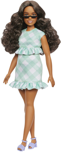BARBIE FASHIONISTA GREEN GINGHAM
