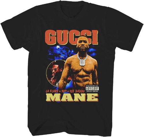GUCCI MANE COLLAGE ARTWORK TSHIRT SM BLK 22GM037A1