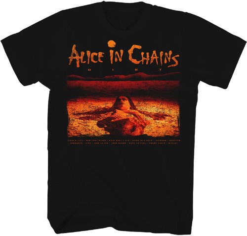 ALICE IN CHAINS DIRT ALBUM TRK LIST TSHIRT MED BLK