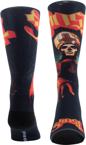 PERRI'S GHOST PAPA EMERITUS RED/ GOLD CREW SOCKS