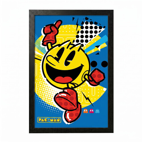 PAC-MAN - POP JUMP 11X17 FRAMED GEL COAT