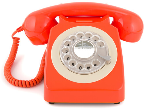 GPO GPO746ROR 746 DESK PHONE ROTARY DIAL ORANGE