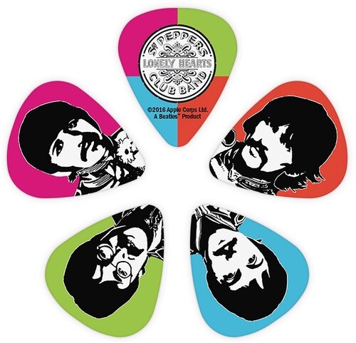 D'Addario Signature 1CWH6-10B6 Picks Heavy 10 Pack Beatles Sgt Peppers Lonely Hearts Club Band