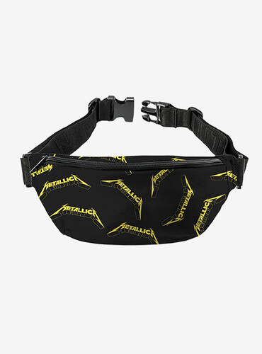 Rocksax - Metallica - All Over Print Logo - Bum Bag / Fanny Pack (Black)