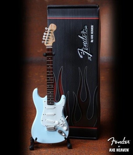 Fender Stratocaster Sonic Blue 10 Inch Miniature Electric Guitar Replica