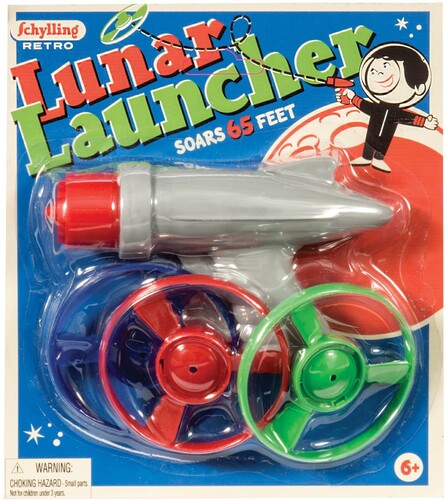 SCHYLLING RETRO LUNAR LAUNCHER 3 FLYING DISCS LL