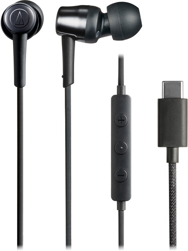 AUDIO TECHNICA ATHCKD30CBK USBC EARPHONES BLACK