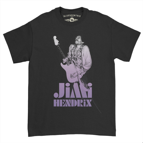 Jimi Hendrix - Jimi Hendrix 1968 Ltd. Edition Black Heavy Cotton Style T-Shirt (Medium)