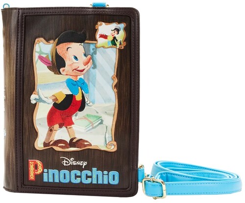 LOUNGEFLY DISNEY: CLASSIC BOOKS PINOCCHIO CONVERTIBLE CROSS BODY BAG