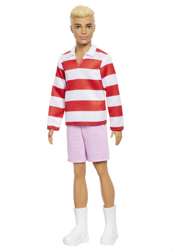 BARBIE KEN FASHIONISTA RED AND WHITE STRIP