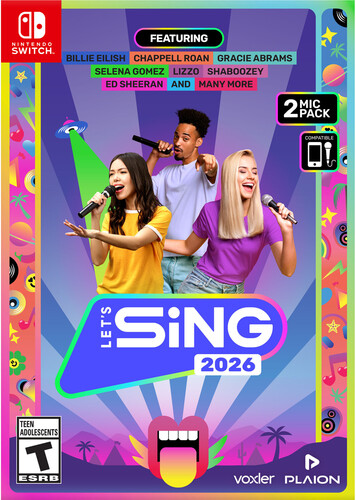 Lets Sing 2026 + 2 Mics for Nintendo Switch