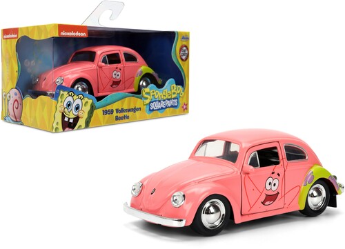 JADA 1/ 32 HWR SPONGEBOB PATRICK VW BEETLE DIE-CAST