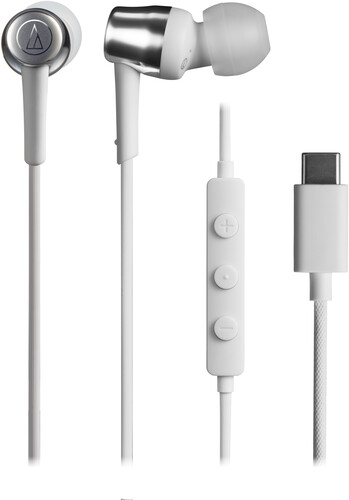 AUDIO TECHNICA ATHCKD30CWH USBC EARPHONES WHITE