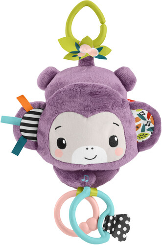 Fisher Price - Sing & Go Purple Monkey Stroller Toy