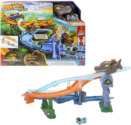 Mattel - Hot Wheels Racerverse Jurassic World: Rebirth Crash & Splash Track Set