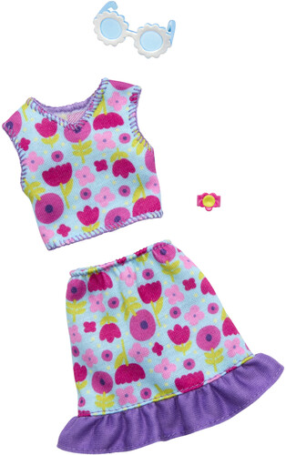 Mattel - Barbie Fashon Pack Complete Looks Floral Top and Skirt Outfit