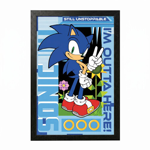 SONIC - I'M OUTTA HERE! 11X17 FRAMED GEL COAT|alliance entertainment