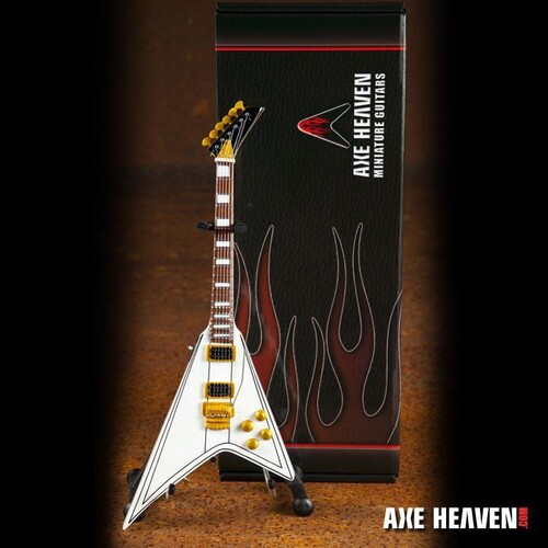 RANDY RHOADS SIGNATURE WHITE FLYING V MINI GUITAR