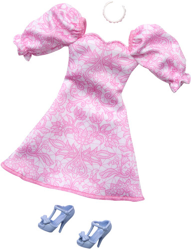 BARBIE FASHON LOOKS PINK PUFFY SLEEVE DRESS