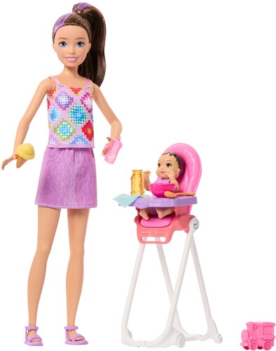 BARBIE SKIPPER PLAYSET WITH HIGHCHAIR BRUNETTE