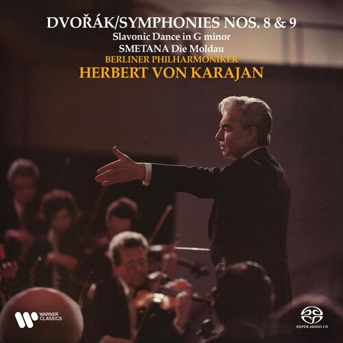Herbert Karajan Von - Dvorak Symphonies 8 & 9 Smetana Moldau vinyl record cover