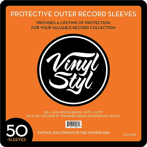 VINYL STYL VSP005 12IN LP OUTER SLEEVES 50 CNT CLR