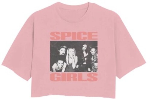 Spice Girls B&W Pic Juniors Crop Top Ss Tee Xl - Spice Girls B&W Pic Juniors Crop Top Ss Tee Xl
