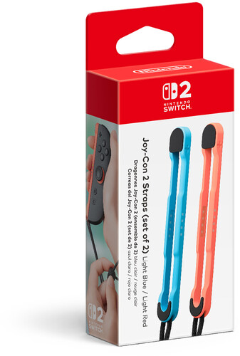 Switch 2 Accessory:  Controller - Nintendo JOY - CON 2:  Straps (set of 2) Light Blue/Light Red